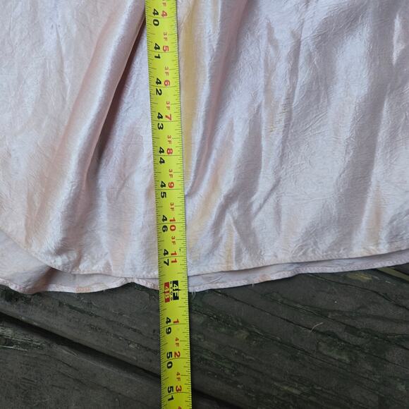 Dessy Creations Vintage Ballet Coquette Pink Satin Low Back Bow Midi Dress 10 - Picture 12 of 12